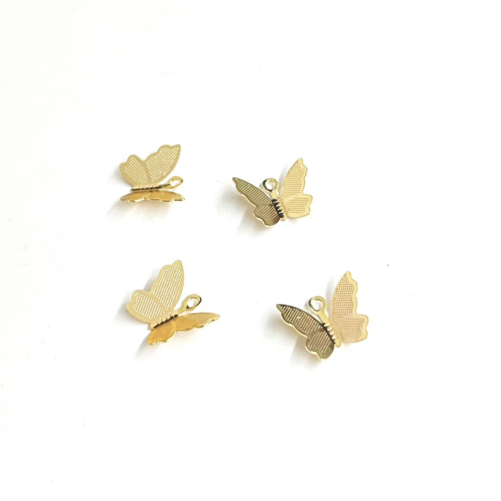 DIJE MARIPOSA 12X10 MM CHAPA DE ORO 18K (4 PZS)