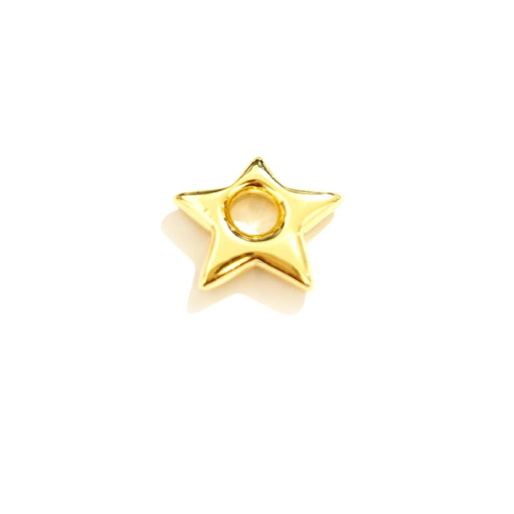 DIJE ESTRELLA 1.5 CM CHAPA E ORO 18K 