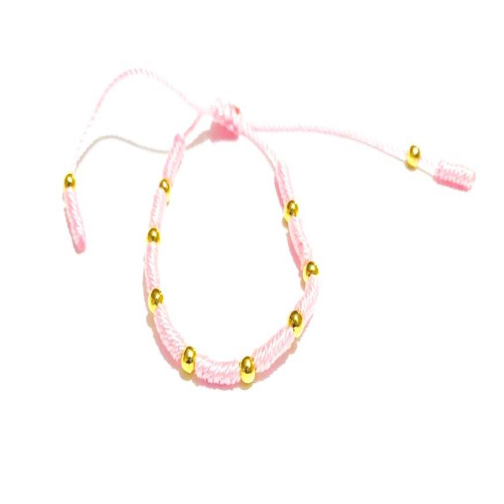 PULSERA HILO ROSA AJUSTABLE