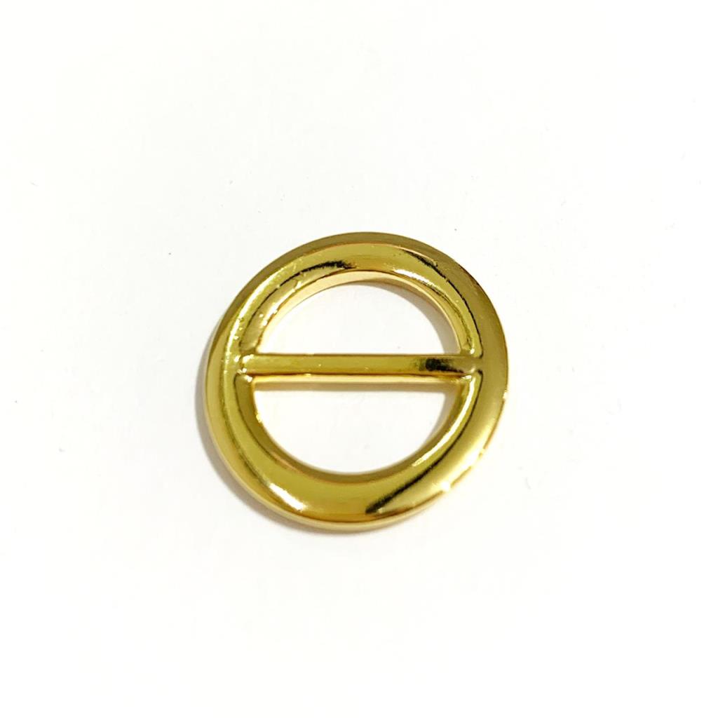  CONECTOR CIRCULAR 2.1CM (5 PZAS) CHAPA DE ORO 18K