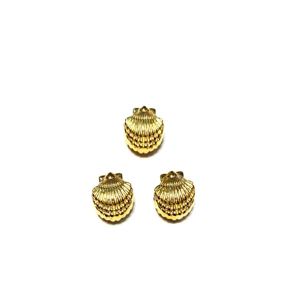 CONECTOR CONCHA 1.1 CM CHAPA DE ORO 18K