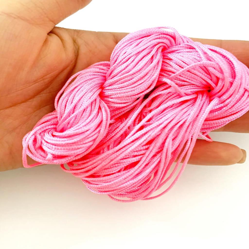 HILO CHINO 1 MM BRILLOSO ROSA (30 METROS)