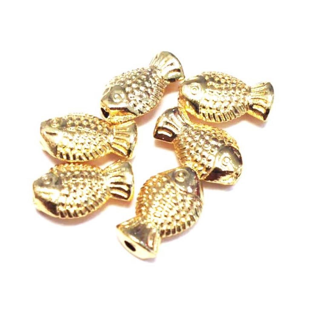 CONECTOR  PEZ 1X.5 CM (6 PZAS) CHAPA DE ORO 18K