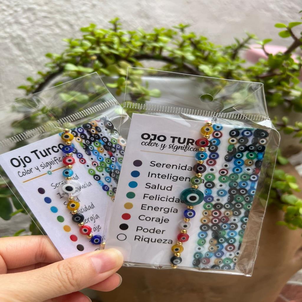 PULSERA DE OJO TURCO 10 MM MULTICOLOR 6 MM (SURTIDO)