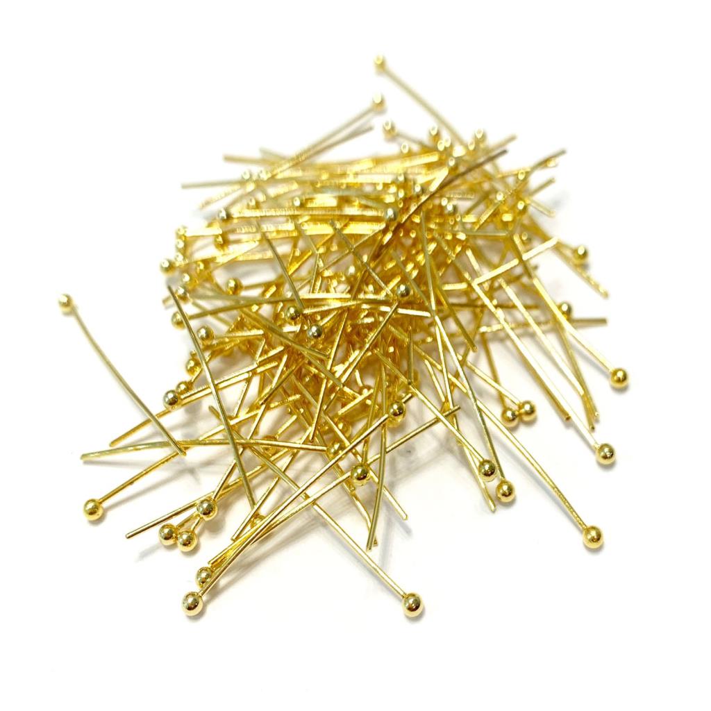 ALFILER BOLA 3 - 3.5 CM  APROX (MEDIANO) CHAPA DE ORO 18K.