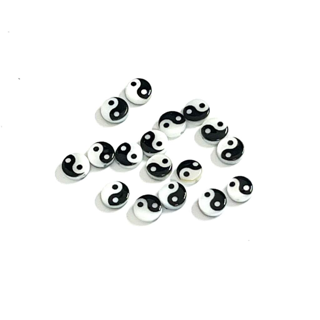 DIJE TRANSVERSAL CONCHA YIN YANG 8MM (VENTA POR PIEZA)